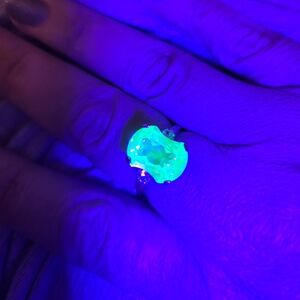 Glowing Green Gemstone Ring
